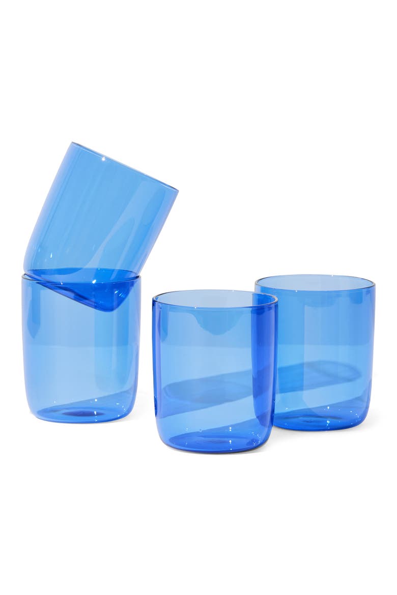 Set of 4 Belly Tumblers, Main, color, BLUE