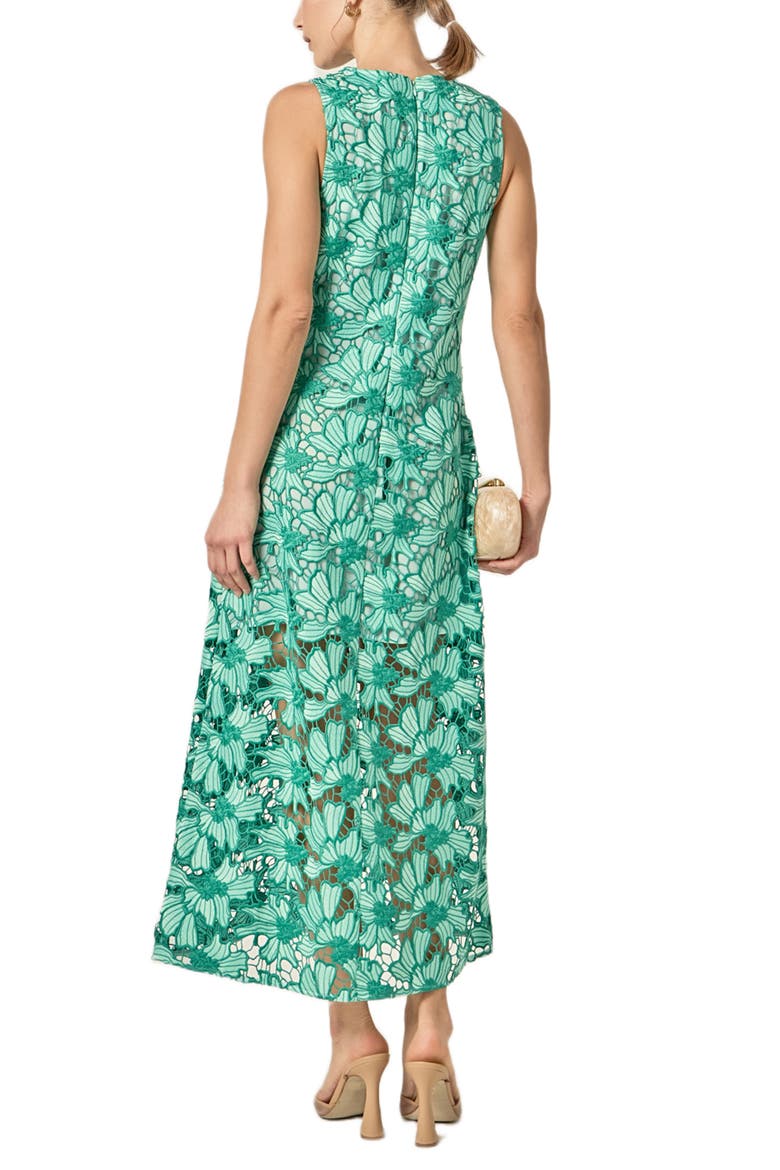 Floral Embroidered Sleeveless Maxi Dress, Alternate, color, KELLY GREEN