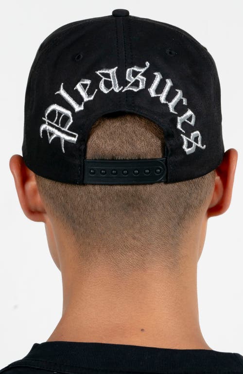 Pleasures Throwback Snapback Baseball Cap In Black