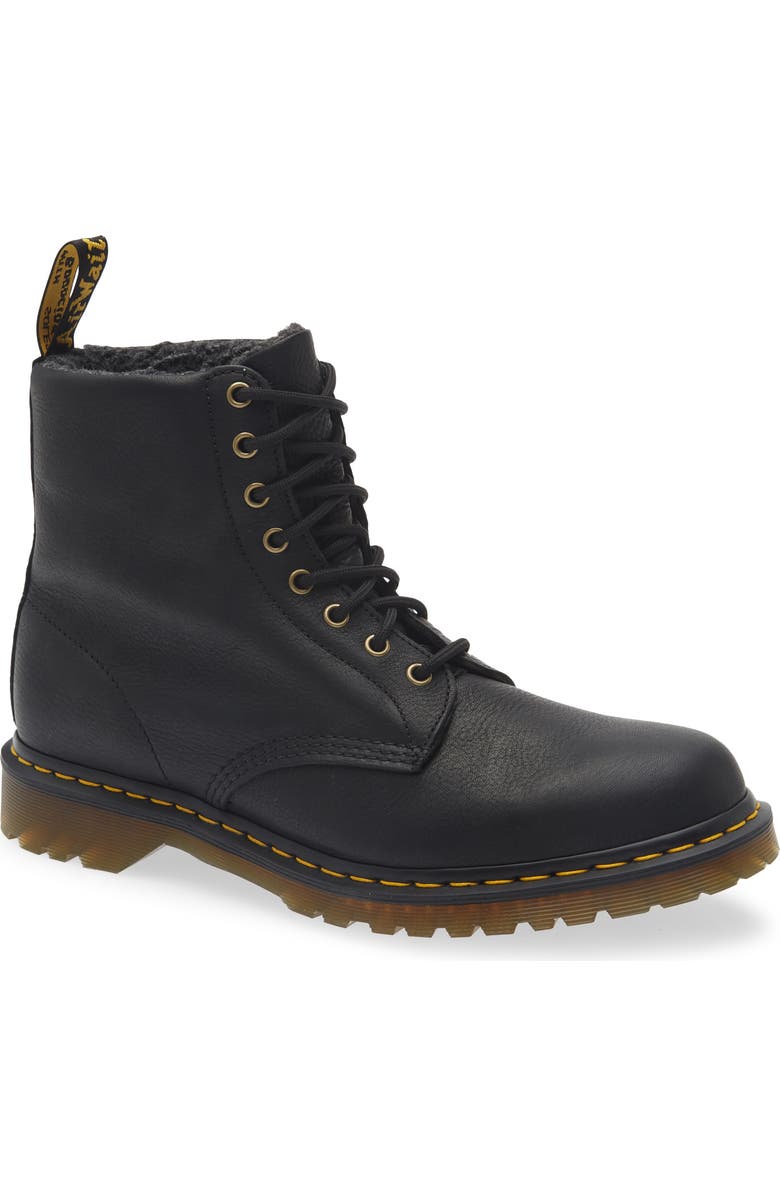 Dr. Martens <p>1460 Pascal Leather Combat Boot (Men)</p>, Main, color, Black