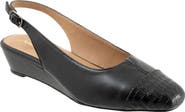 Trotters Dea Slingback Cap Toe Wedge Pump