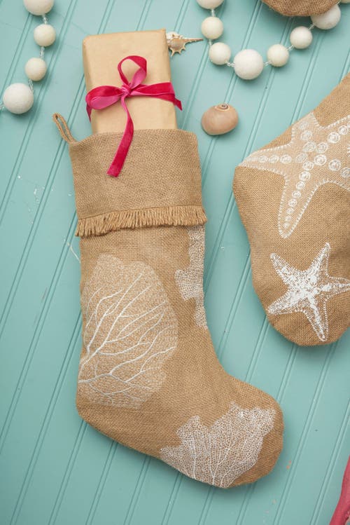 C & F Home C&f Home Coral Stocking In Brown