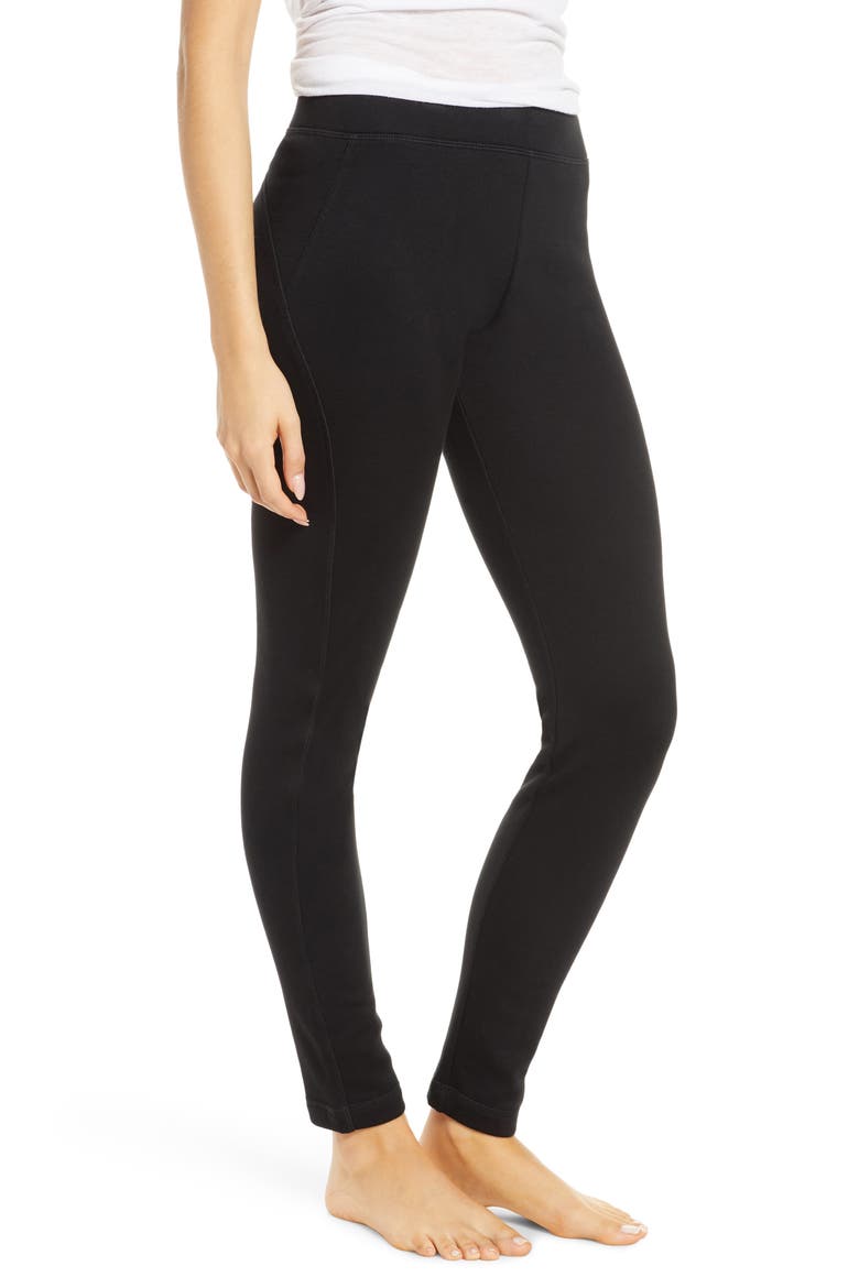 Ashlee Double Knit Leggings, Alternate, color, BLACK