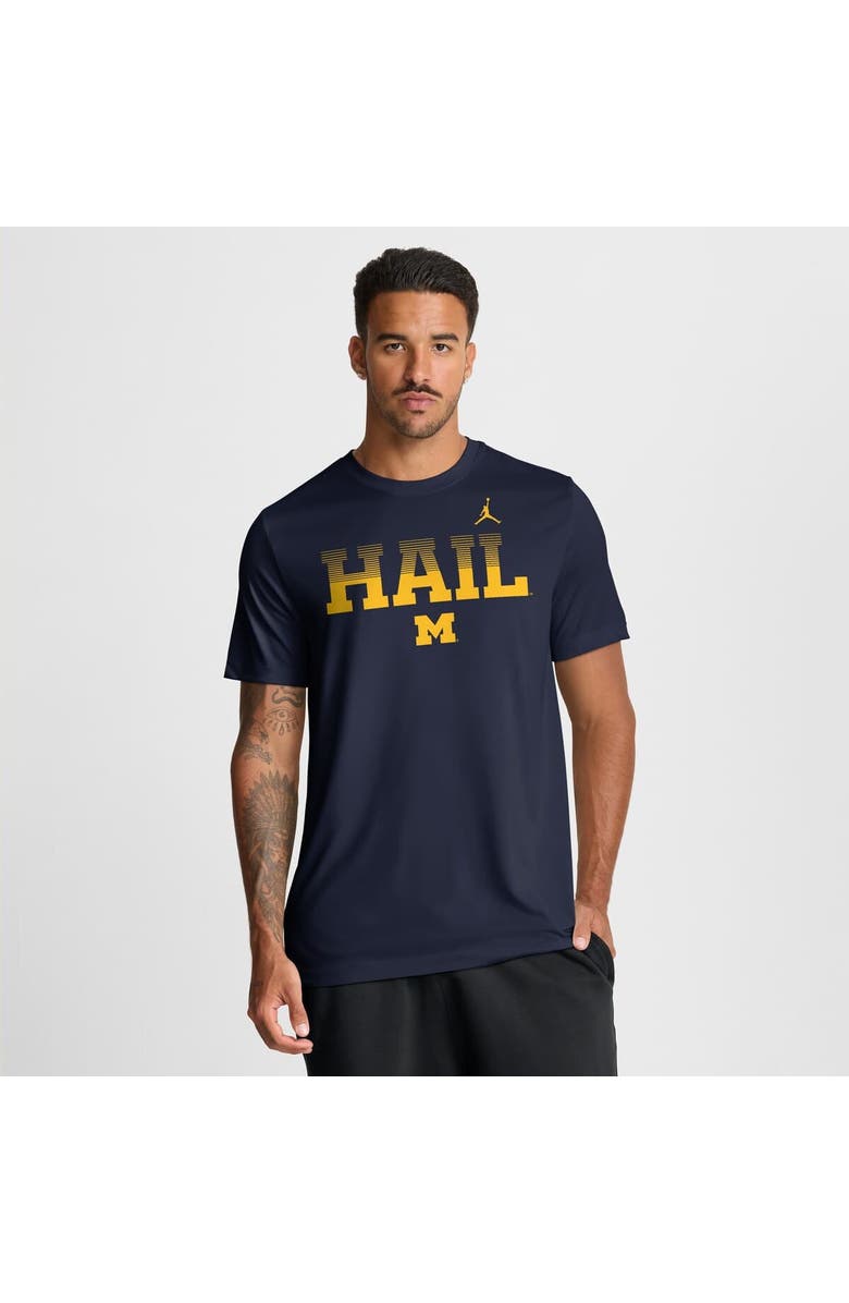 Jordan Brand Men's Jordan Brand Navy Michigan Wolverines Primetime Legend Kinetic Mantra Dri-FIT T-Shirt, Main, color, Navy