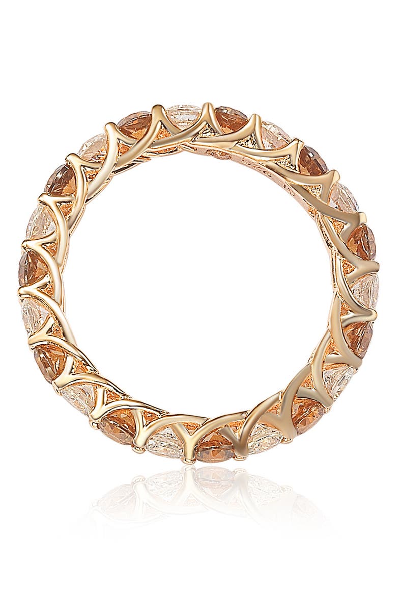 SUZY LEVIAN Rose-Tone Prong Set Round CZ Eternity Band Ring, Alternate, color, 