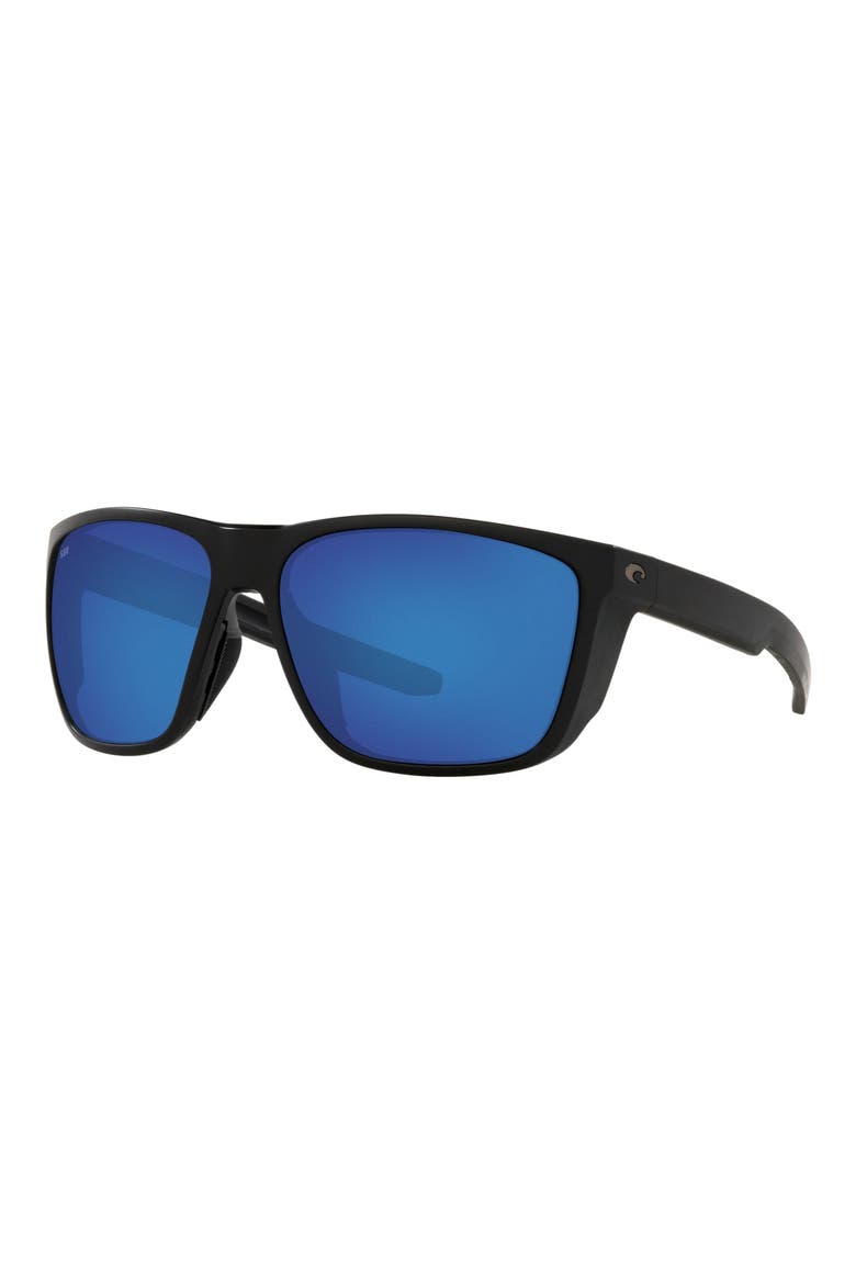62mm Square Sunglasses, Alternate, color, BLACK BLUE