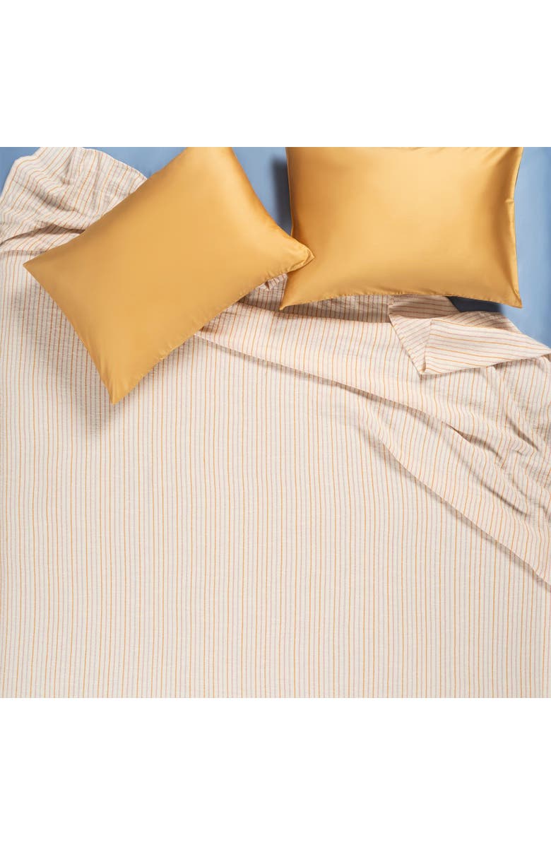 Zsa Zsa Zsu Nilufer Yarn Dyed Cotton Linen King Size Pique 94X87 In, Alternate, color, Ivory