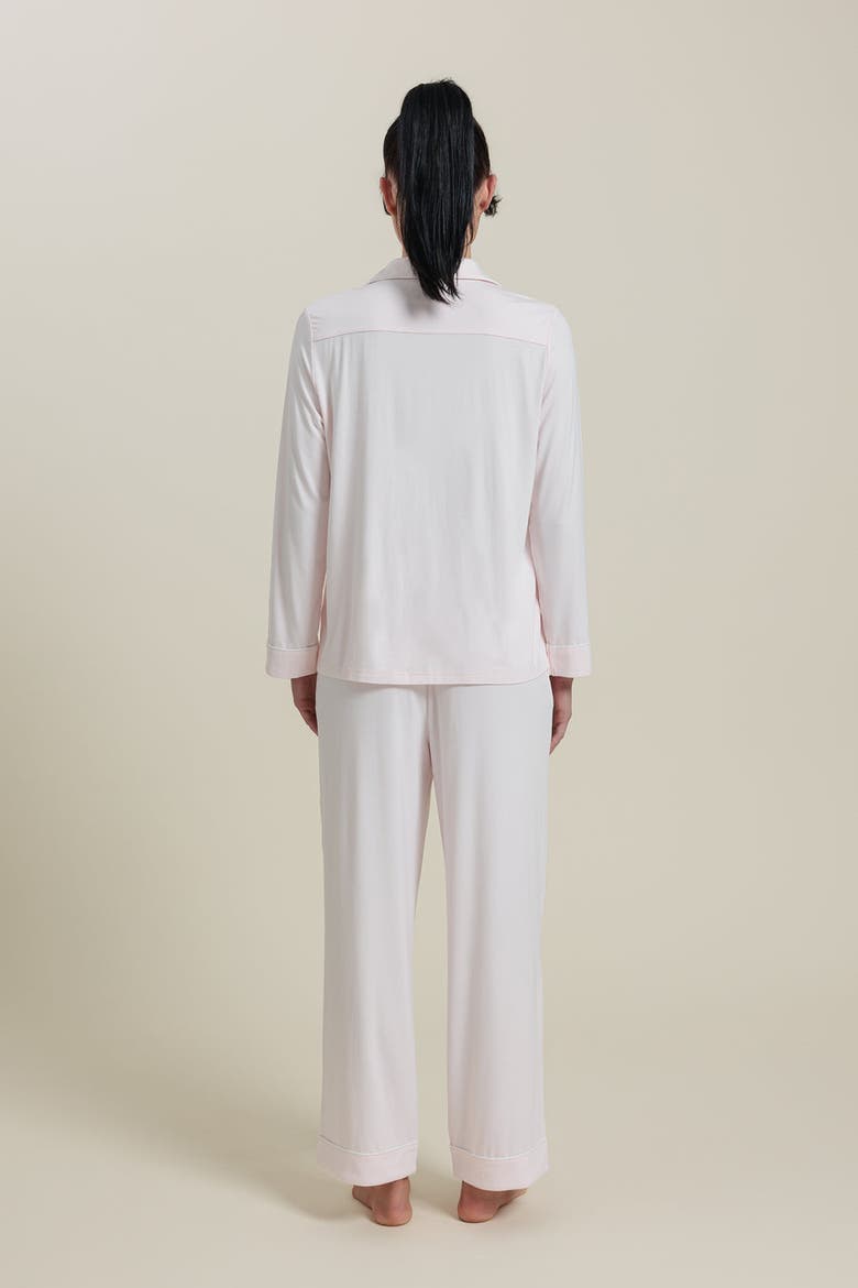 Natural Long Sleeve Pajama Top Shirt, Alternate, color, Rosewater