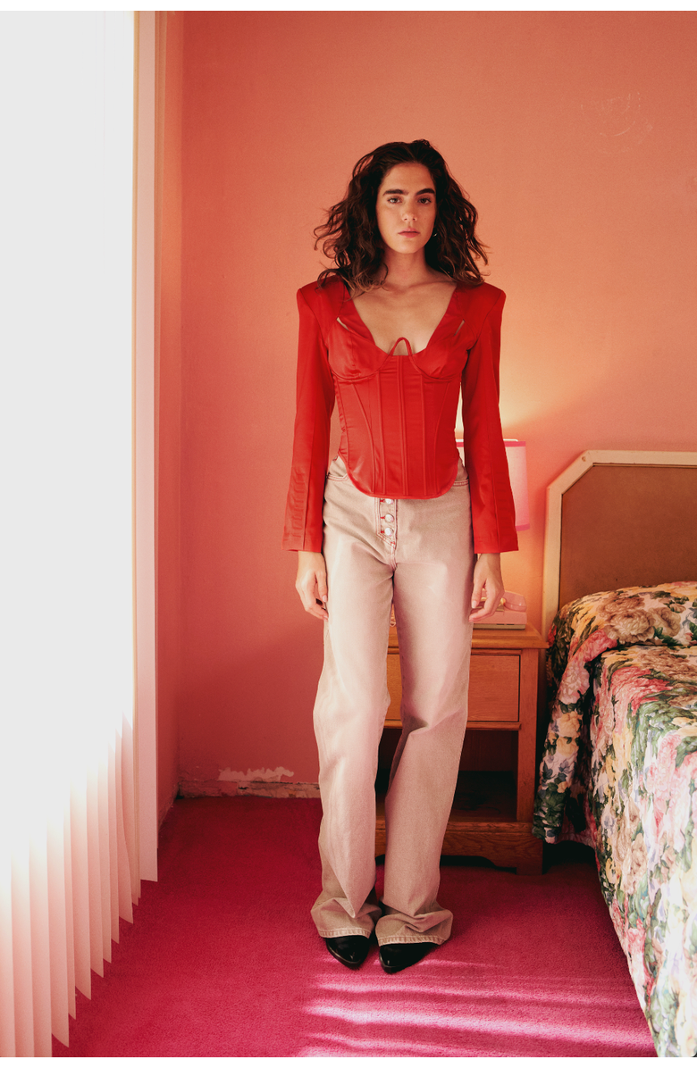 PCFG Pure Cotton Regular Fit Flare Denim Pant, Alternate, color, Blue