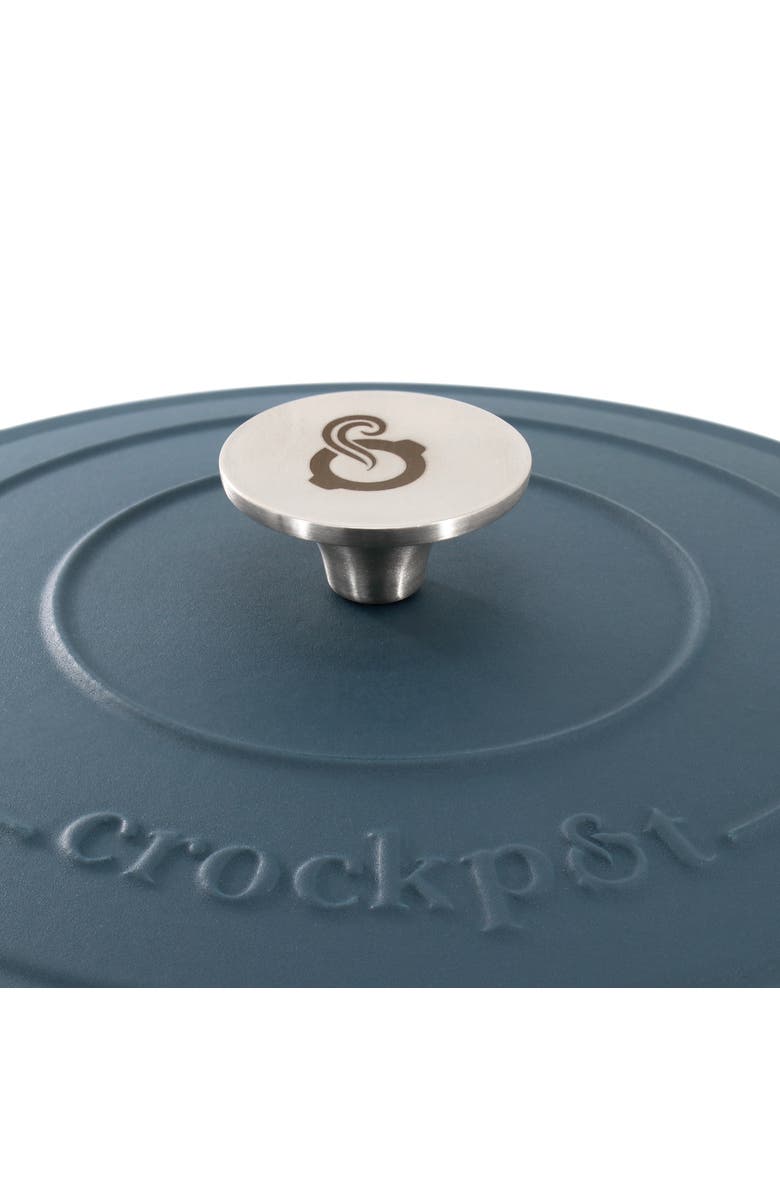 Crockpot 5 Quart Enameled Cast Iron Dutch Oven, Alternate, color, Blue