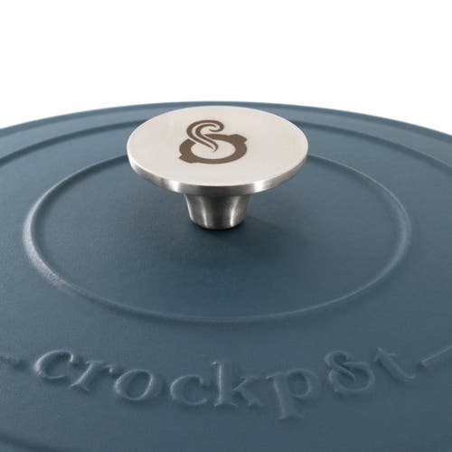 Crock-pot Crockpot 5 Quart Enameled Cast Iron Dutch Oven In Blue