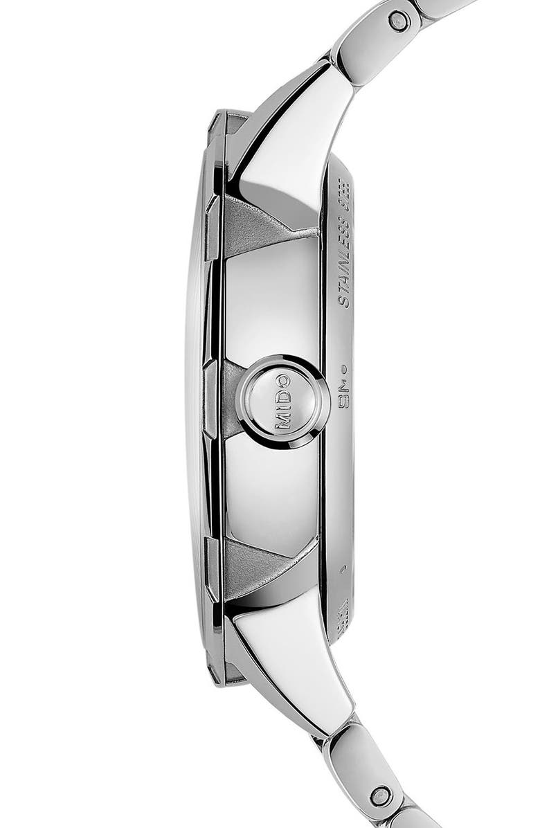 MIDO Rainflower Diamond Automatic Bracelet Watch, 34mm, Alternate, color, White Mother Of Pearl