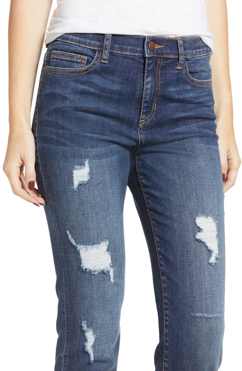 SP Black Distressed Boyfriend Crop Jeans, Alternate, color, 