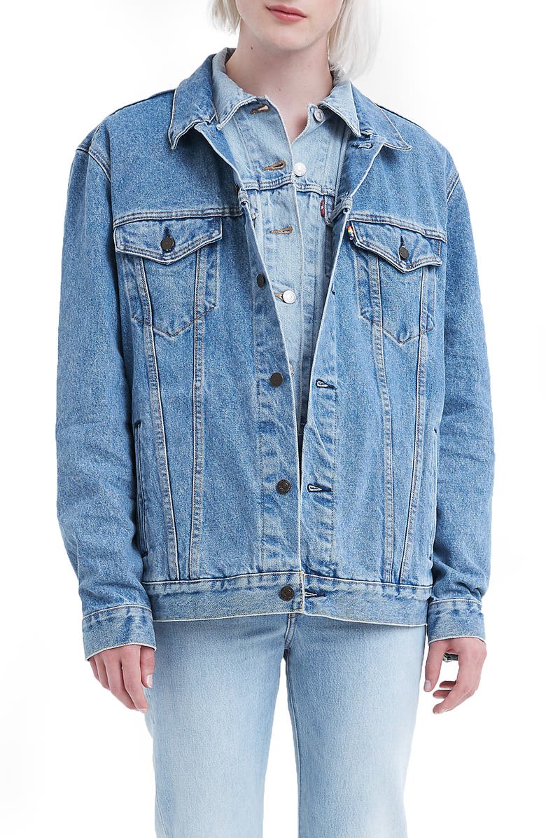 Levi's<sup>®</sup> Pride Slim Trucker Jacket, Alternate, color, 