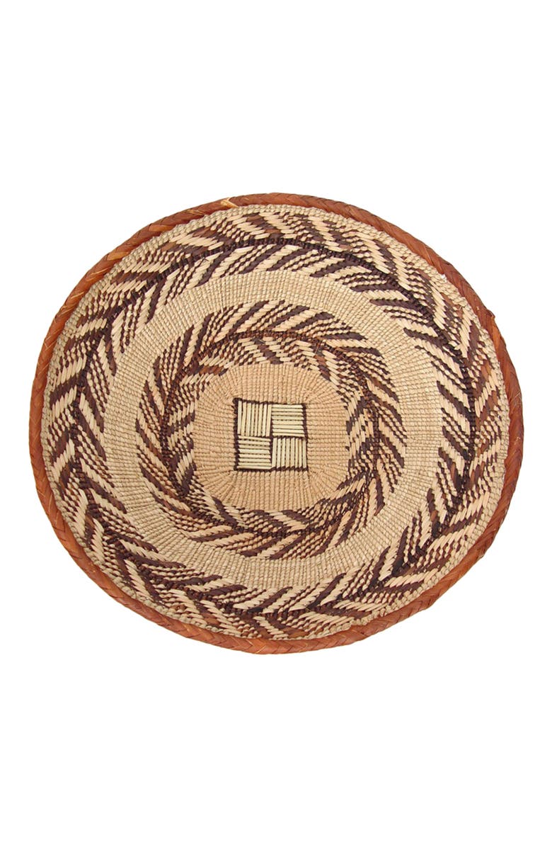 Mbare Tonga Wall Decor Basket Medium, Alternate, color, Brown