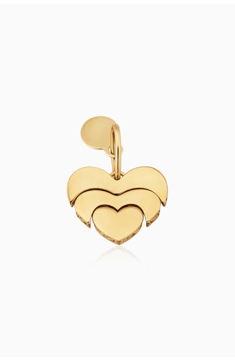 Oradina 14K Gold Mosaic Heart Pendant Charm, Main, color, Yellow Gold, Mother Of Pearl