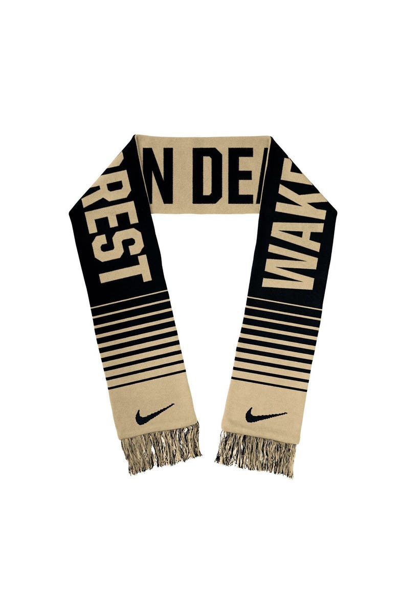 Nike Wake Forest Demon Deacons Space Force Rivalry Scarf, Alternate, color, Black
