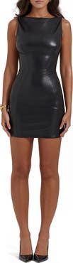 HOUSE OF CB Leola Faux Leather Minidress