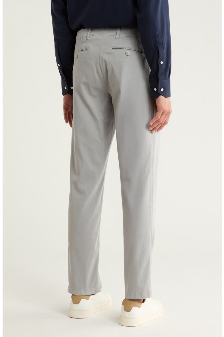 Evans Regular Fit Flat Front Chino Pants, Alternate, color, SILVER