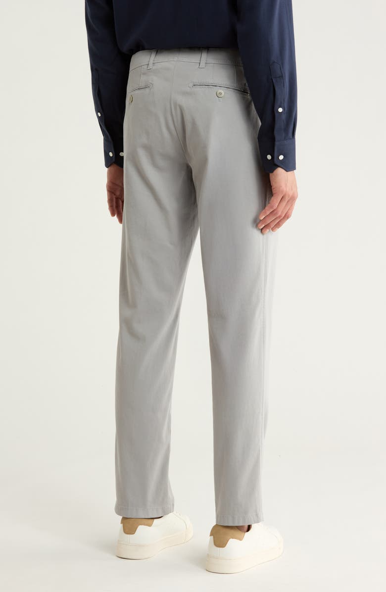 Brax Evans Regular Fit Flat Front Chino Pants, Alternate, color, Silver