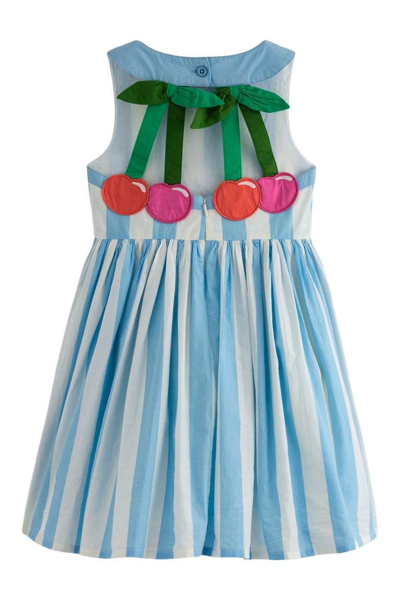 Kids' Harlow Stripe Strappy Cotton Sundress, Alternate, color, CLOUD BLUE CHERRY STRIPE