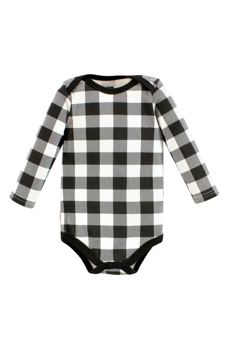Hudson Baby Long-Sleeve Cotton Bodysuit Collection 7-Piece Set, Alternate, color, Wild Buffalo 7-Pack