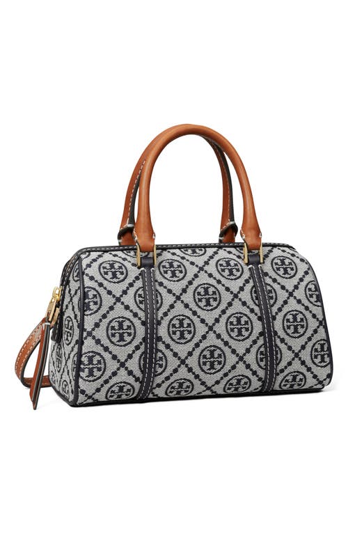 Tory Burch Petite T Monogram Jacquard Barrel Bag In Tory Navy