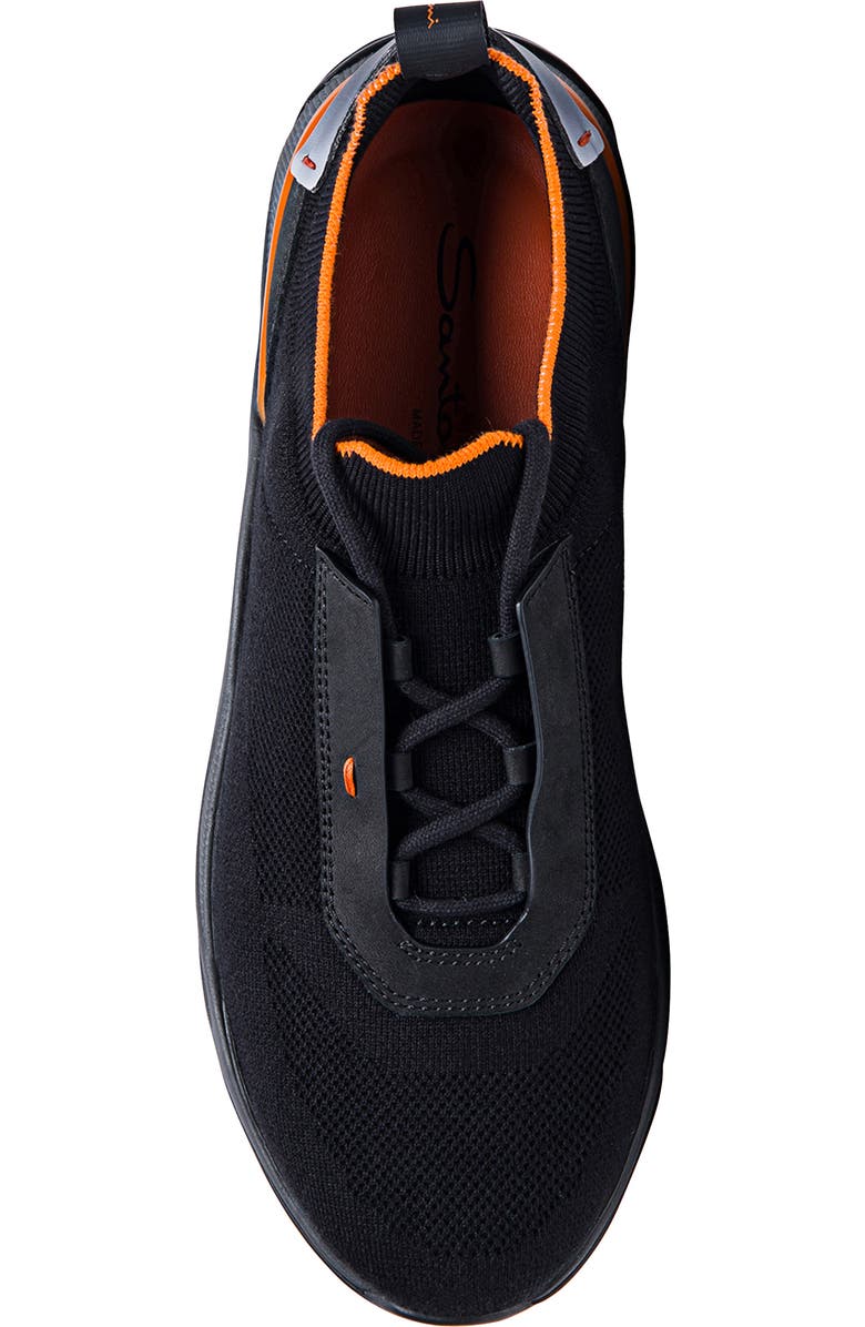 Santoni Floinn Sneaker, Alternate, color, Black