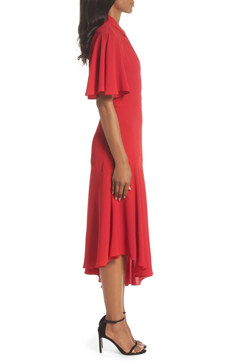 Maggy London Asymmetrical Midi Dress, Alternate, color,
