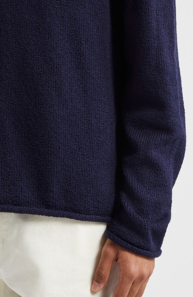 The Elder Statesman Gender Inclusive Roll Neck Cotton Sweater, Alternate, color,