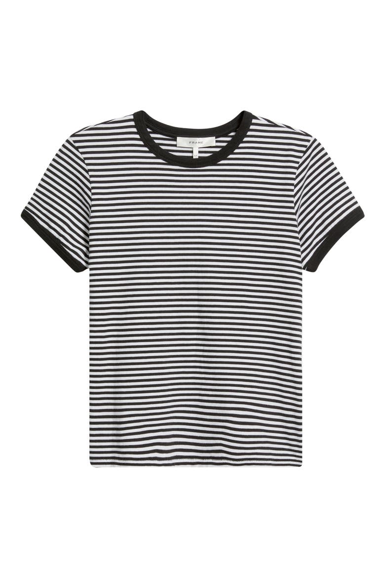Ringer Pima Cotton T-Shirt, Alternate, color, BLACK MULTI