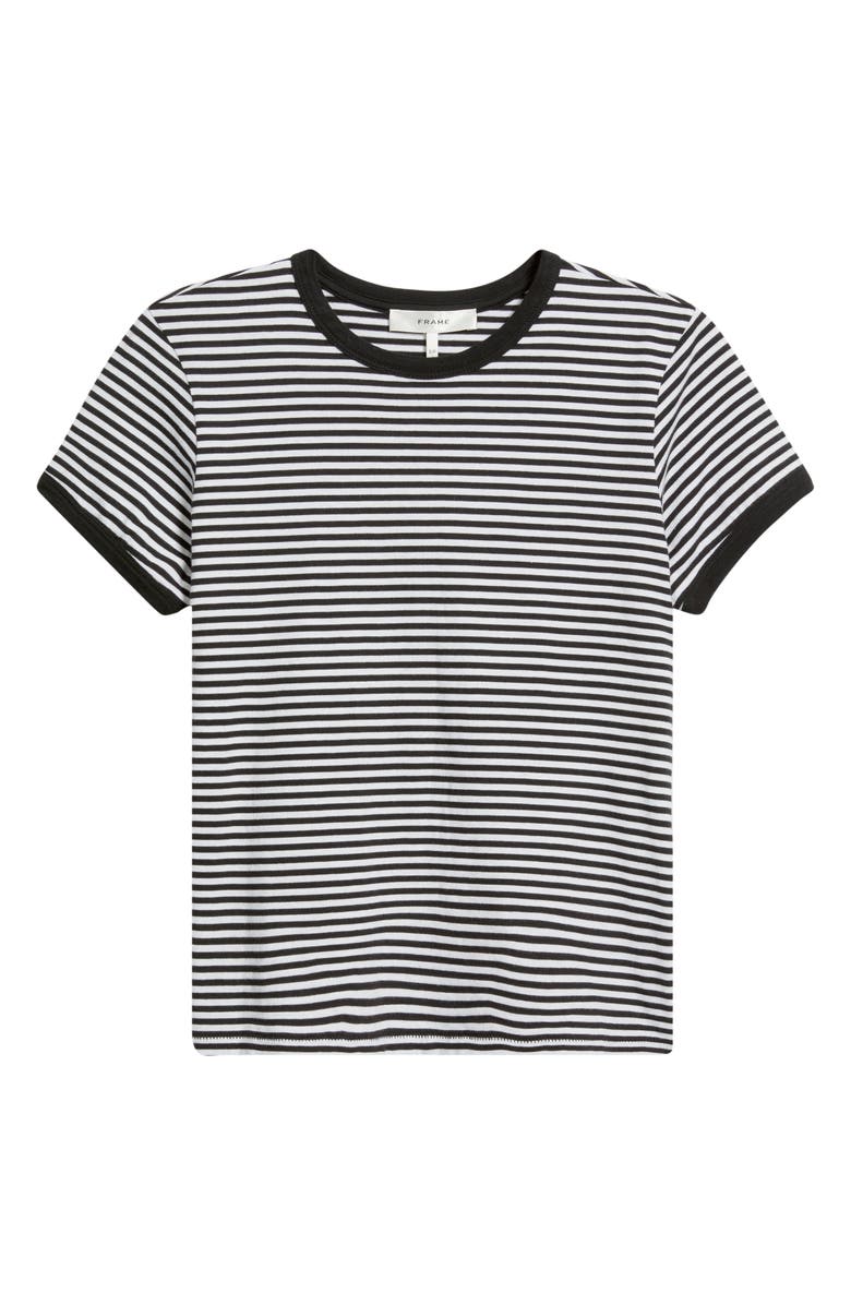 FRAME Ringer Pima Cotton T-Shirt, Alternate, color, Black Multi