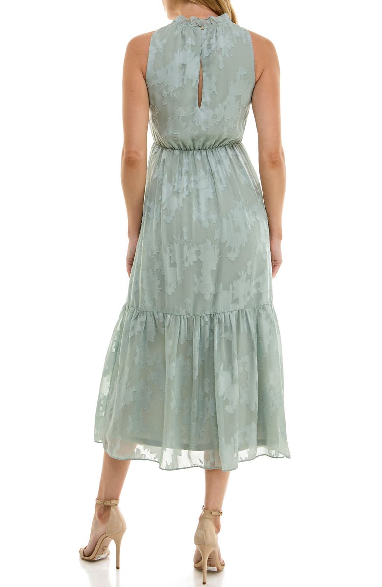 Socialite Sheer Texture Tiered Midi Dress, Alternate, color, 