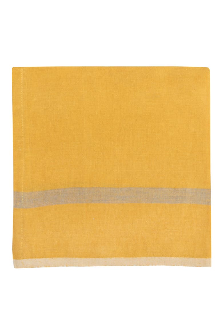Set of 4 Laundered Linen Napkins, Alternate, color, MUSTARD/GREY