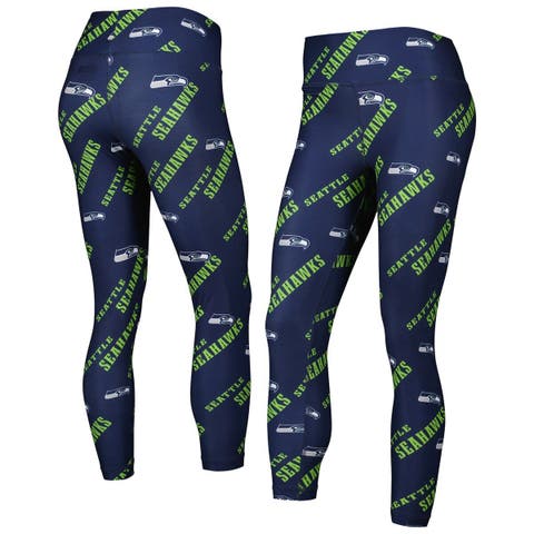 Women's Concepts Sport College Navy Seattle Seahawks Breakthrough Allover Print Lounge Leggings