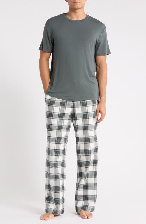 T-Shirt & Flannel Pajama Pants Set