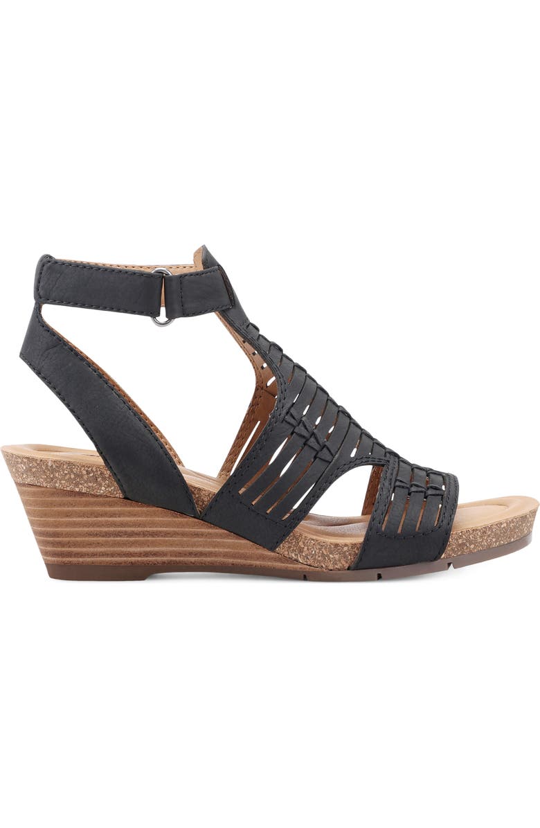 Earth<sup>®</sup> Helodie Wedge Sandal, Alternate, color, Black