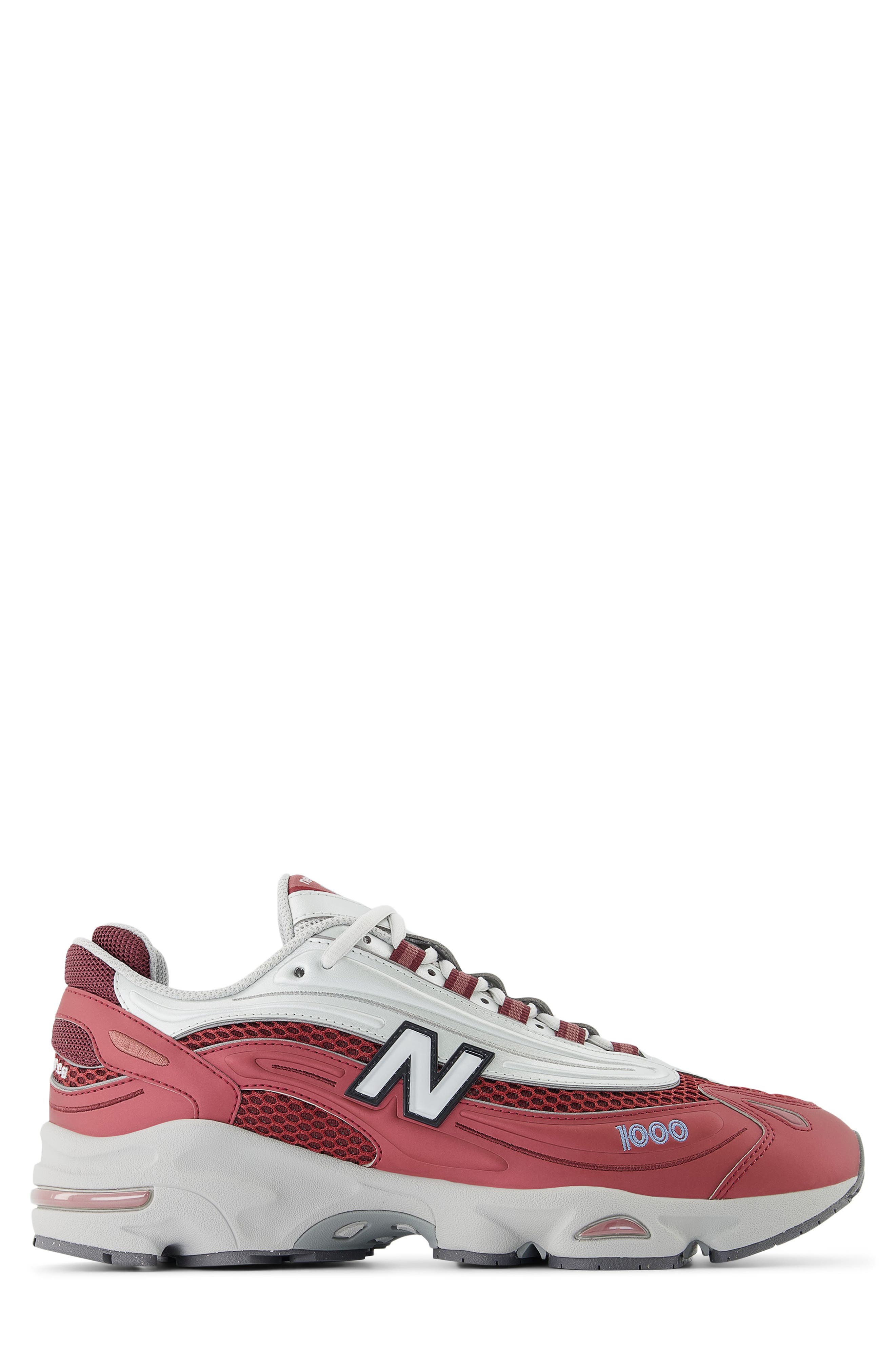 New Balance 1000 Sneaker, Alternate, color, Monarch Burgundy/ Silver