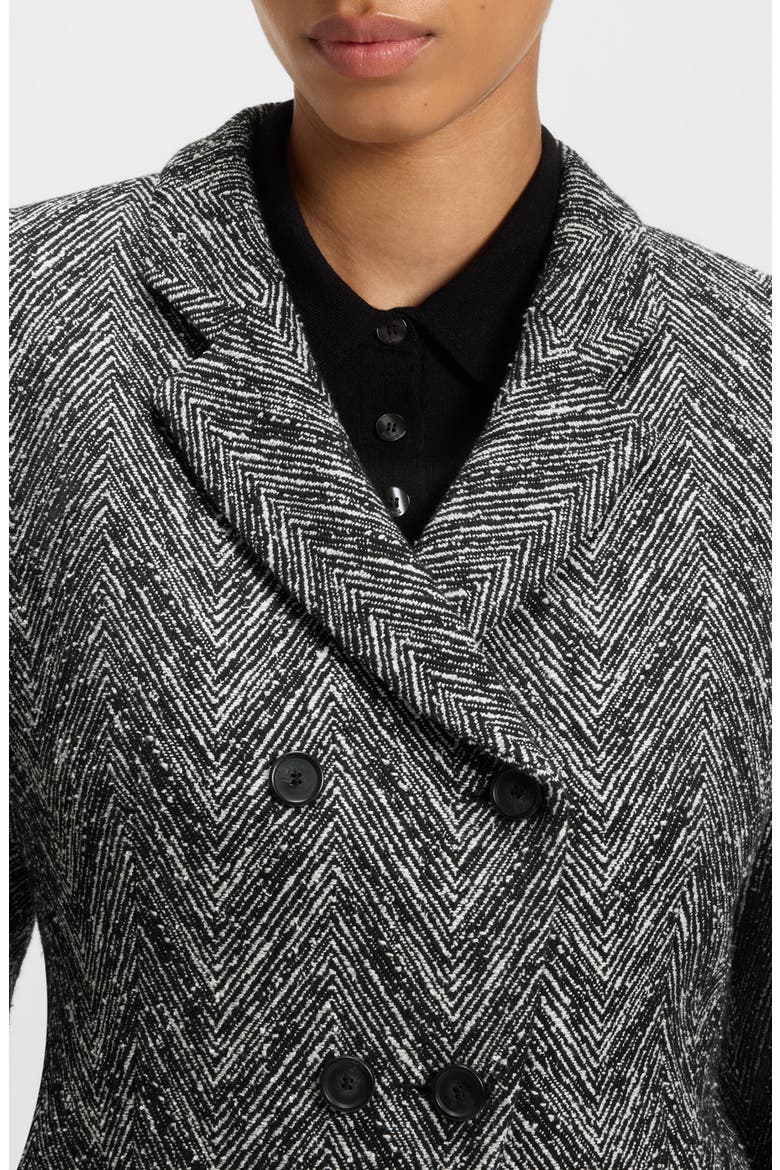 Jiarna Double Breasted Blazer, Alternate, color, MONOCHROME HERRINGBONE