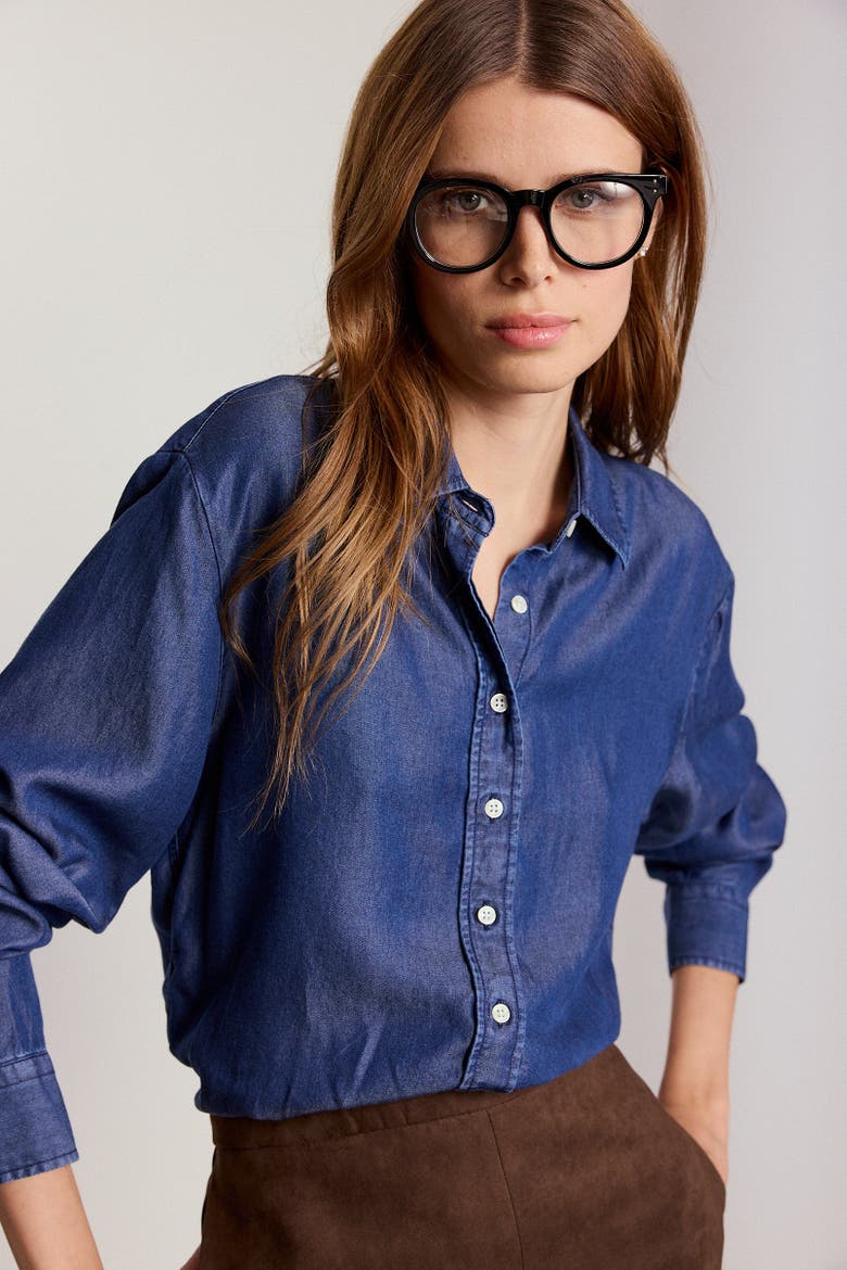 The Denim Shirt, Alternate, color, Dark Wash
