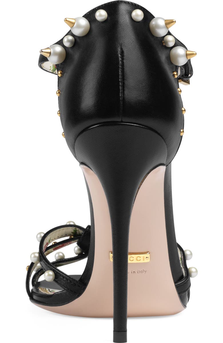 Gucci Regina Embellished T-Strap Sandal, Alternate, color,