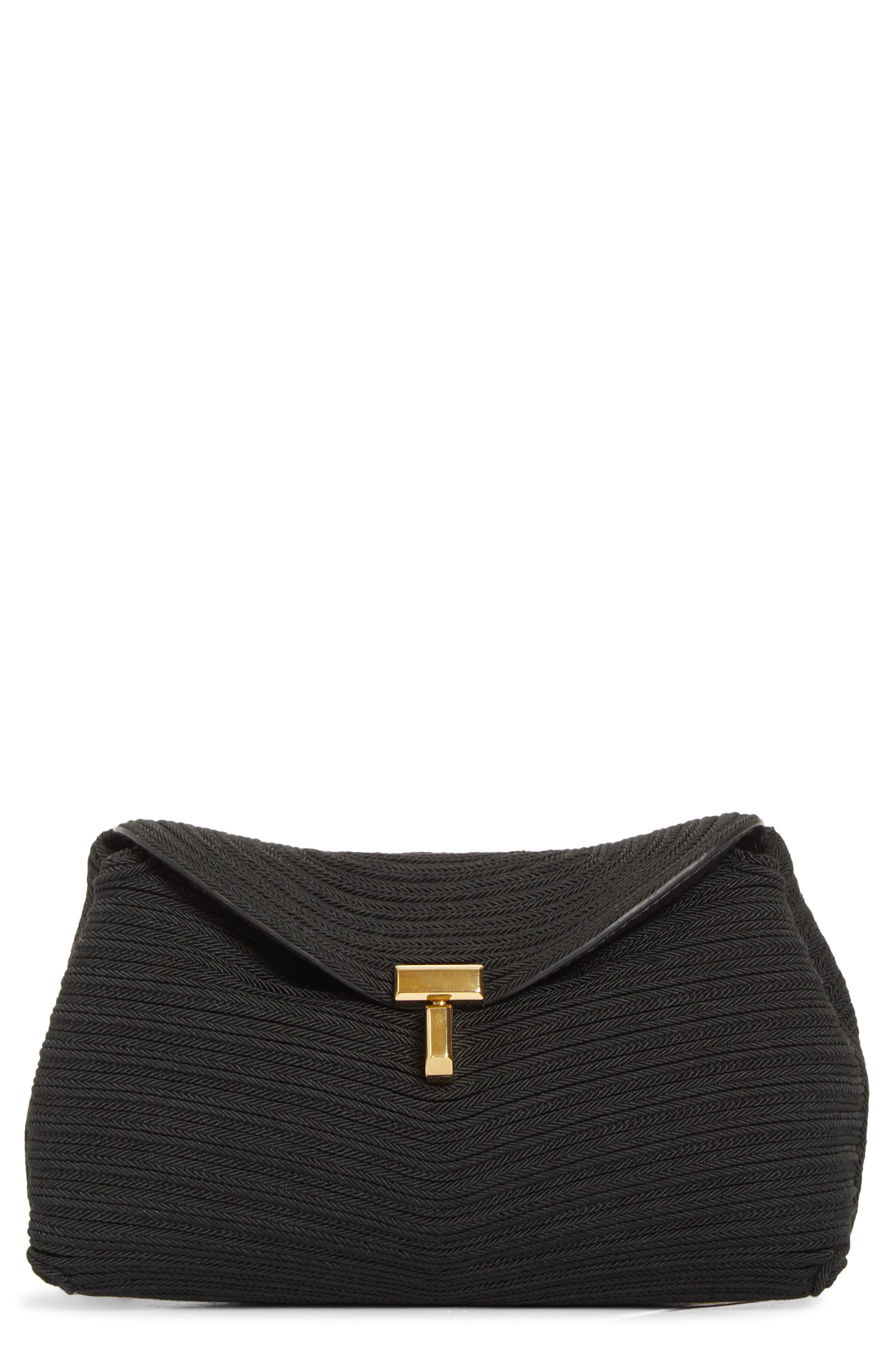 TOTEME Mini T-Lock Rope Clutch, Main, color, Black