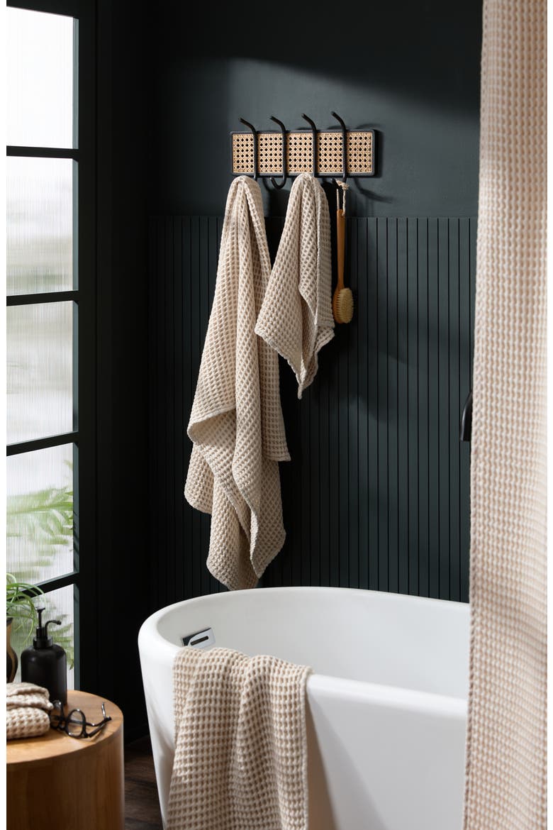 Turkish Cotton Waffle Bath Essentials, Alternate, color, BONE