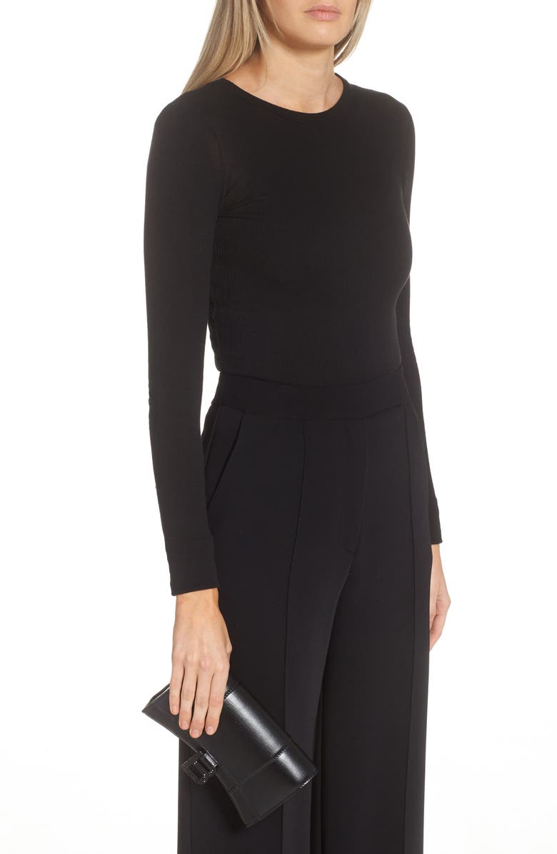 Balenciaga Hourglass Leather Wallet on a Chain, Alternate, color, 