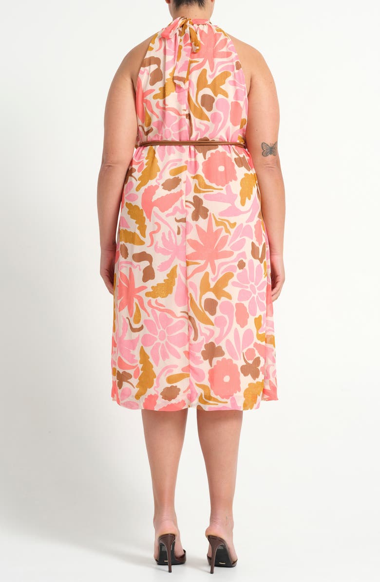 Estelle Luciana Floral Fit & Flare Midi Dress, Alternate, color, Sepia Florals