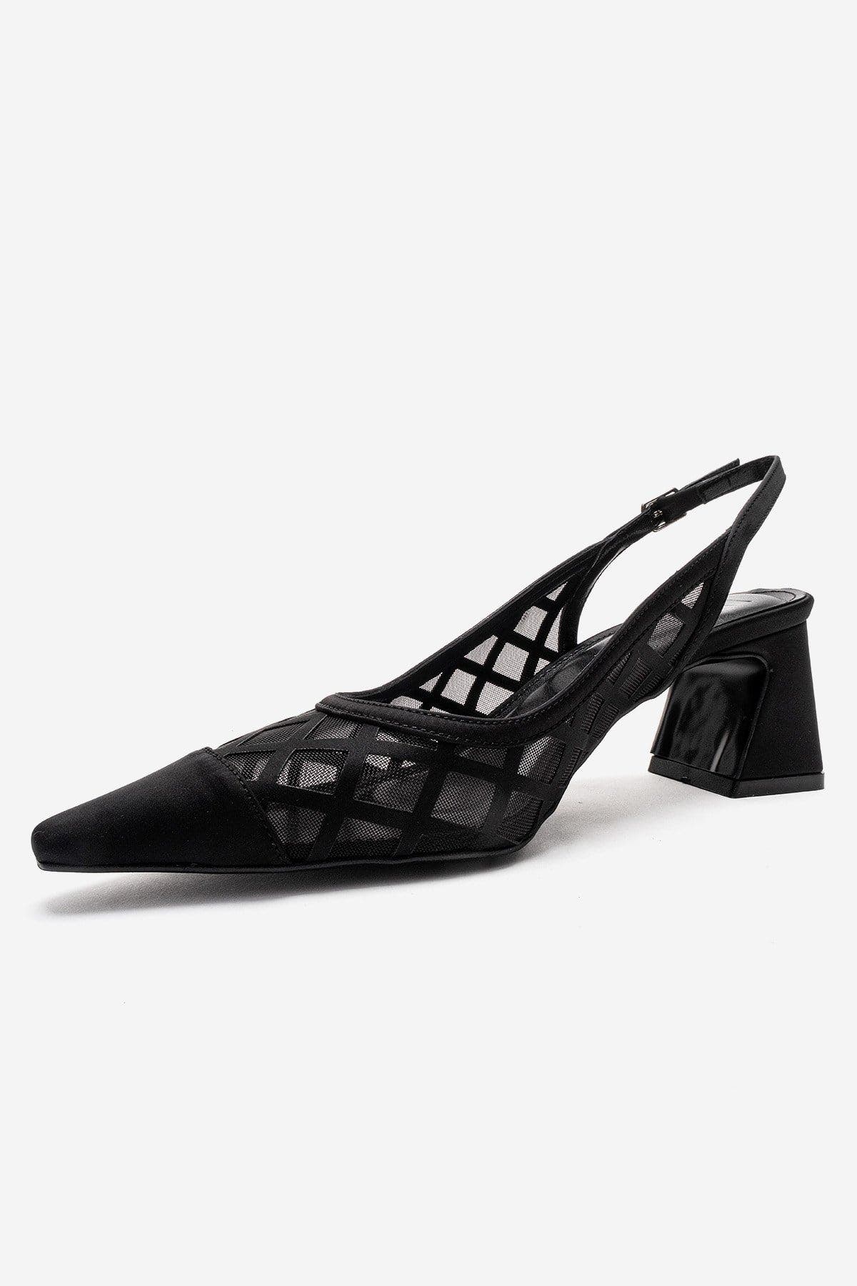 Prologue Shoes Alveron Block Heel Mesh Pump, Alternate, color, Black