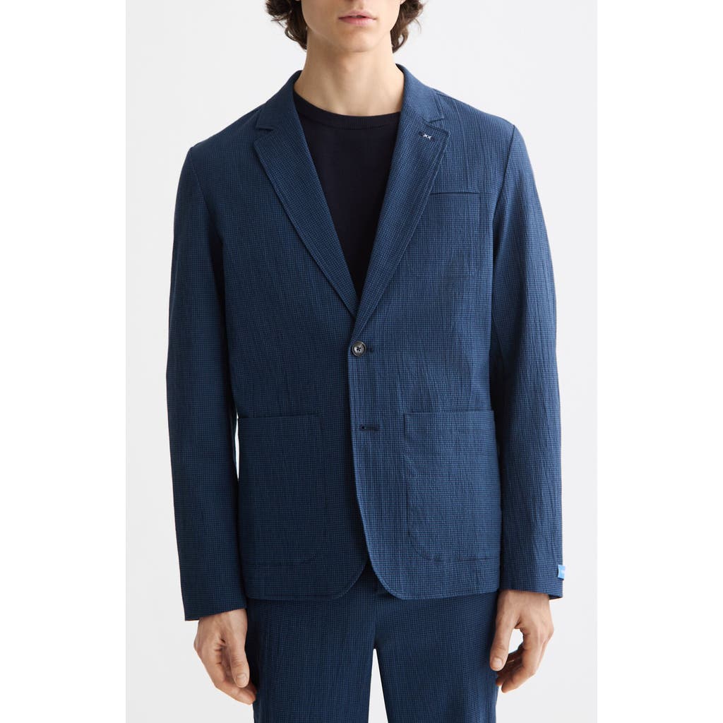 Scotch & Soda Regular Fit Unconstructed Cotton Stretch Seersucker Suit Jacket