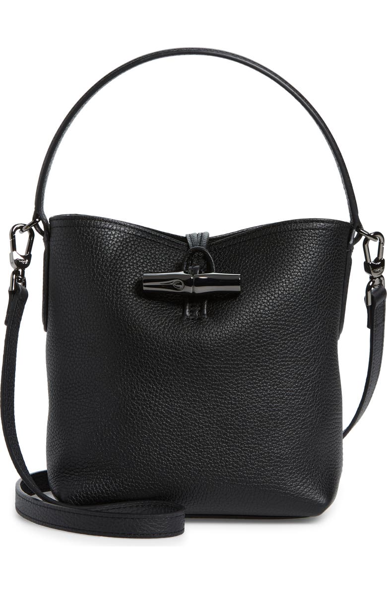 Longchamp Roseau Essential Leather Bucket Bag, Main, color,