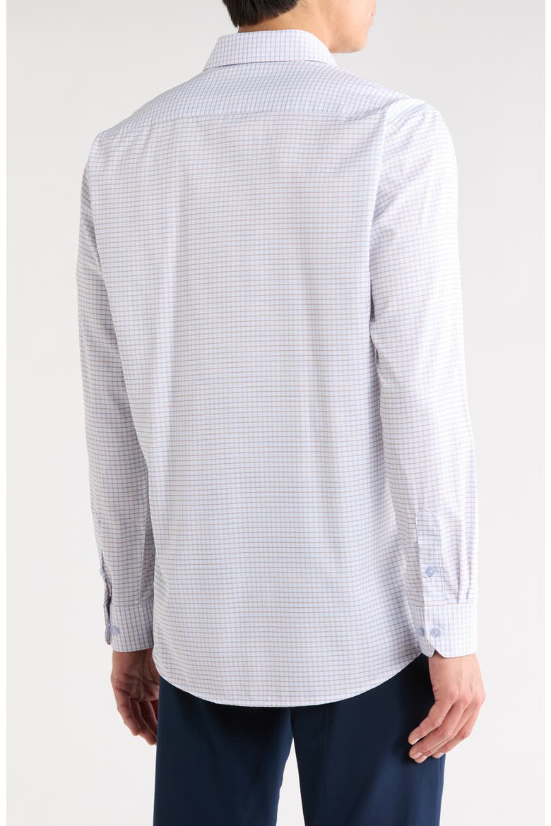 Slim Fit Perfect Stretch Long Sleeve Button Down Shirt, Alternate, color, WHITE
