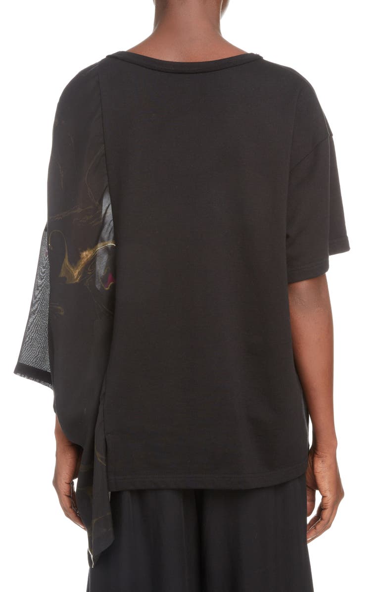 Y's by Yohji Yamamoto Woven Panel Oversize Top, Alternate, color, 